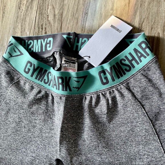 GYMSHARK Flex Leggings (Charcoal Marl/Dusty Teal) - Picture 5 of 6